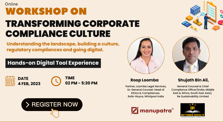 Online Workshop on Transforming Corporate Compliance Culture
